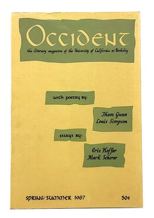 Item #10150 Occident: The Literary Magazine of the University of California at Berkeley...