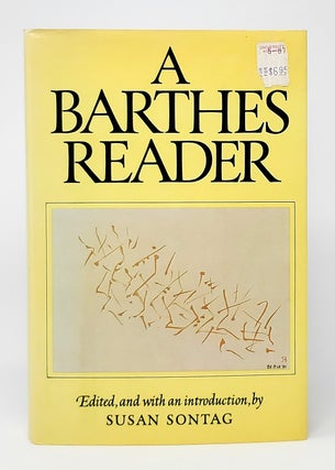 Item #10526 A Barthes Reader. Roland Barthes, Susan Sontag, Ed. / Intro