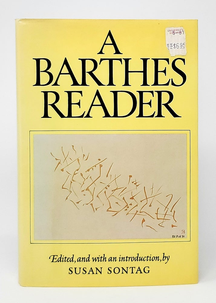 Item #10526 A Barthes Reader. Roland Barthes, Susan Sontag, Ed. / Intro.