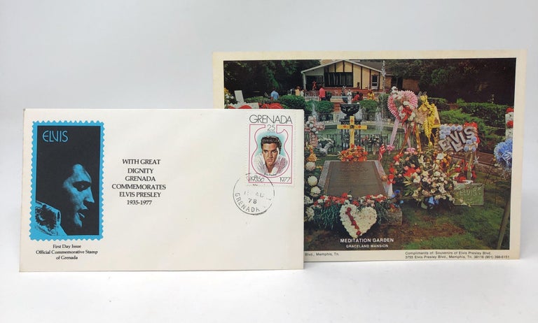 Item #11031 Elvis Presley First Day Issue Stamped Envelope, Grenada, August 16, 1978 with Souvenir from the Meditation Garden at Graceland Mansion