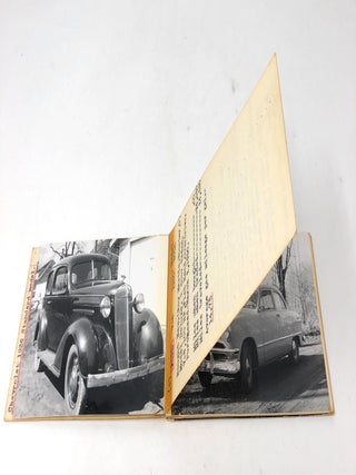 Handmade Album of Automobile Purchases, Records, and Photographs, 1908-1965: The 1908 Croxton-Keeton Jewel 2-passenger car, the 1916 Ford Model-T Touring Car, the 1929 Ford Model-A 4-door Sedan, the 1936 Chevrolet Standard, the 1950 Ford V-8 Model BODA, the 1954 Ford V-8 4-door Sedan, the 1965 Ford Falcon