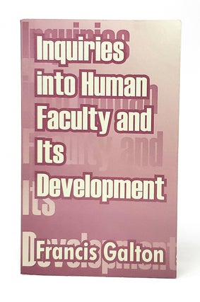 Item #11748 Inquiries into Human Faculty and Its Development. Francis Galton