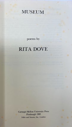 Museum: Poems [SIGNED FIRST EDITION]