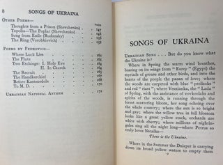 Songs of Ukraina with Ruthenian Poems SIGNED FIRST EDITION [Ukraine Interest, Presentation Copy]