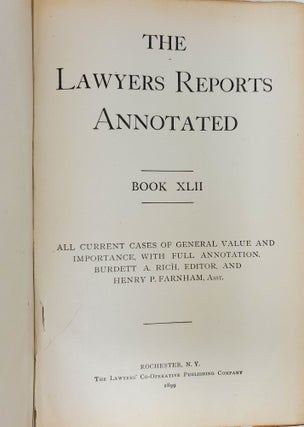 The Lawyers Report: Annotated, Book XLII