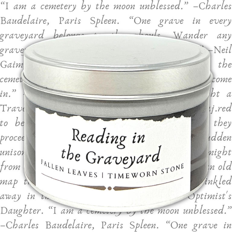 Item #13837 Reading in the Graveyard | Literary Candle