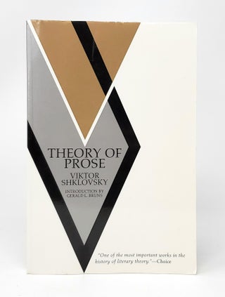 Item #13884 Theory of Prose. Viktor Shklovsky, Benjamin Sher, Gerald L. Bruns, Trans., Intro