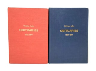 Item #14071 (2 Volumes) Obituaries Published by The Christian Index, 1822-1879 [and] 1880-1899....