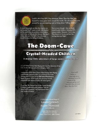The Doom-Cave of the Crystal-Headed Children: Lamentations of the Flame Princess (LotFP RPG) FIRST EDITION