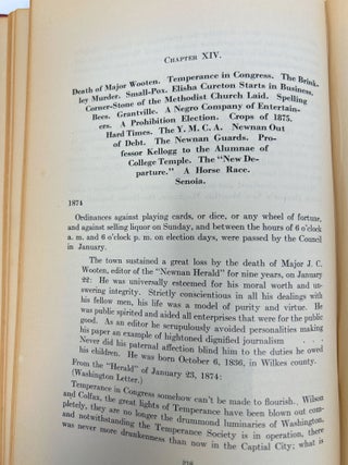 Coweta County Chronicles for One Hundred Years with an Account of the Indians from Whom the Land was Acquired and Some Historical Papers Relating to its Acquisition by Georgia, with Lineage Pages FIRST EDITION