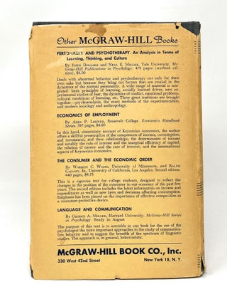 Psychological Analysis of Economic Behavior FIRST EDITION