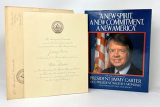 Item #14468 1977 Jimmy Carter Inauguration Invitation with Official Inaugural Book (A New Spirit,...