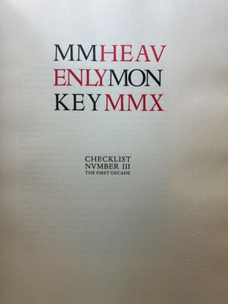 HM = X, Checklist Number III: The First Decade LIMITED EDITION