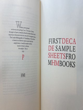 HM = X, Checklist Number III: The First Decade LIMITED EDITION