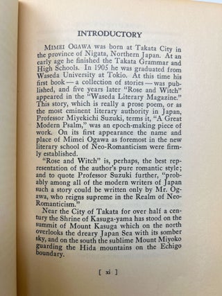 Rose & Witch and Other Stories FIRST EDITION