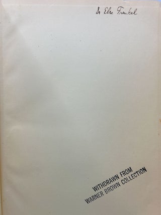 Wahrnehmung und Gegenstandswelt: Grundlegung einer Psychologie vom Gegenstand her (Perception and the World of Objects: Foundations of a Psychology from the Object’s Perspective) FIRST EDITION