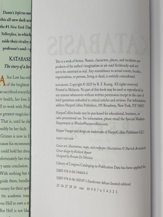 Katabasis SIGNED FIRST EDITION with SPRAYED EDGES, Bookmark, and Sticker