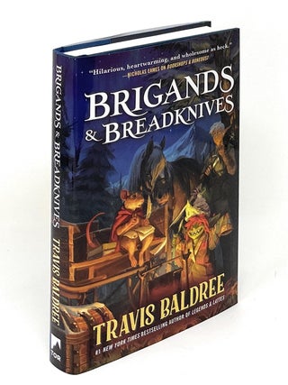 Brigands & Breadknives SIGNED FIRST EDITION WITH ENAMEL PIN AND HOLOGRAPHIC STICKER