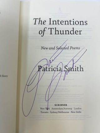 The Intentions of Thunder SIGNED FIRST EDITION