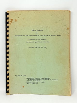 1980s American Feminist Anti-pornography Movement Lot