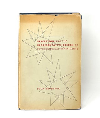 Item #17275 Perception and the Representative Design of Psychological Experiments. Egon Brunswik