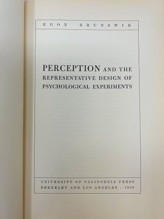Perception and the Representative Design of Psychological Experiments