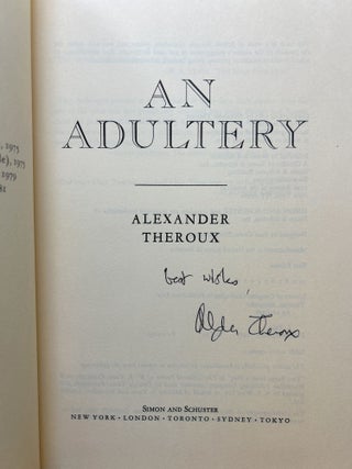An Adultery: A Novel SIGNED FIRST EDITION