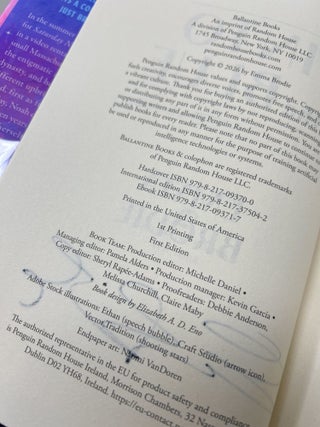 Into the Blue: A Love Story SIGNED FIRST EDITION