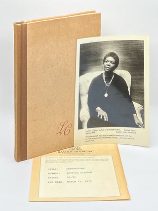 Item #17693 Generations: A Memoir FIRST EDITION with PUBLICITY PHOTOGRAPH. Lucille Clifton