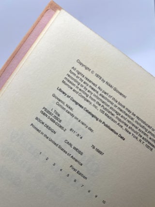 Cotton Candy on a Rainy Day: Poems FIRST EDITION