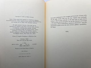 Those Who Ride the Night Winds: Poems FIRST EDITION
