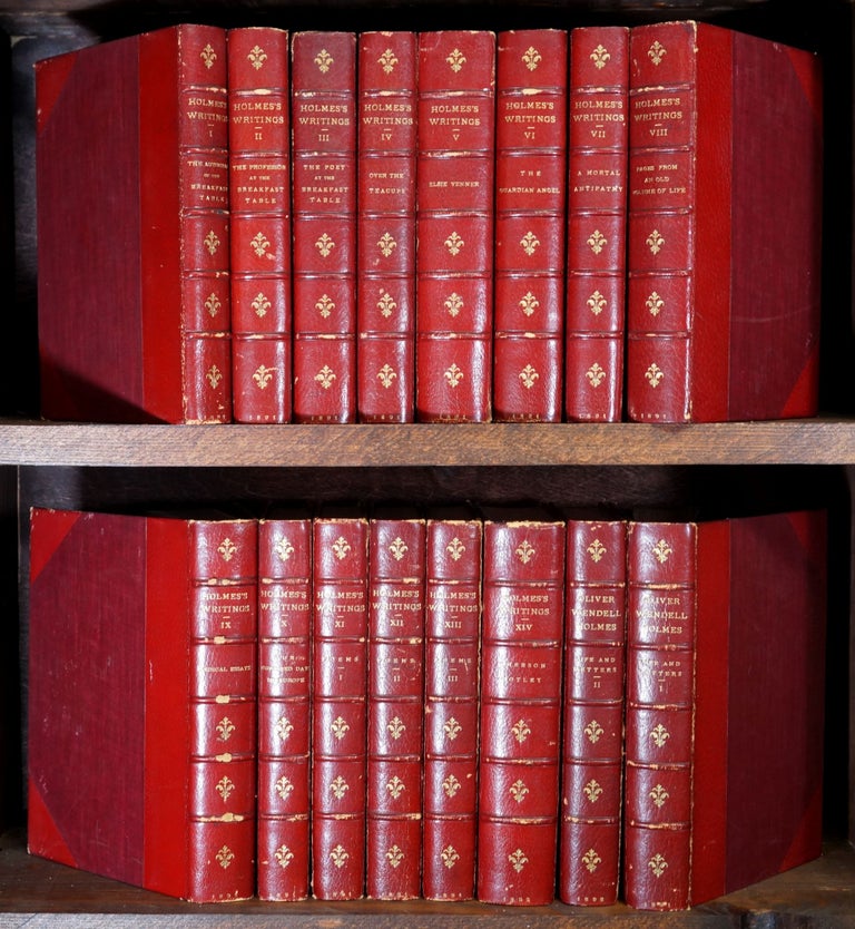 Item #2084 The Writings of Oliver Wendell Holmes (Limited Large-Paper Edition, 16 Volumes, Complete). Oliver Wendell Holmes, Stikeman, Co, Binding.