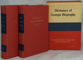 Item #2643 Dictionary of Georgia Biography. Kenneth Coleman, Charles Stephen Gurr