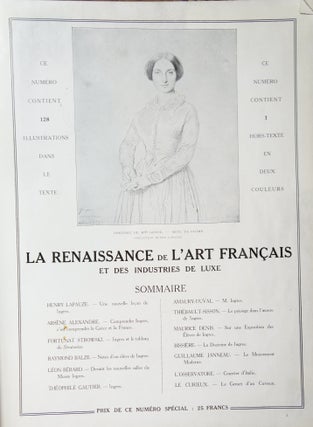 Item #2786 La Renaissance de L'Art Francais et des Industries de Luxe: L'Exposition Ingres. Ce...