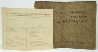Item #3294 A la Grande Maison de Rustiques Trade Catalog