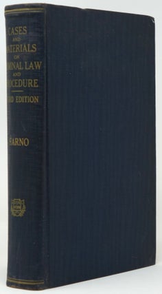 Item #3943 Cases and Materials on Criminal Law and Procedure. Albert J. Harno