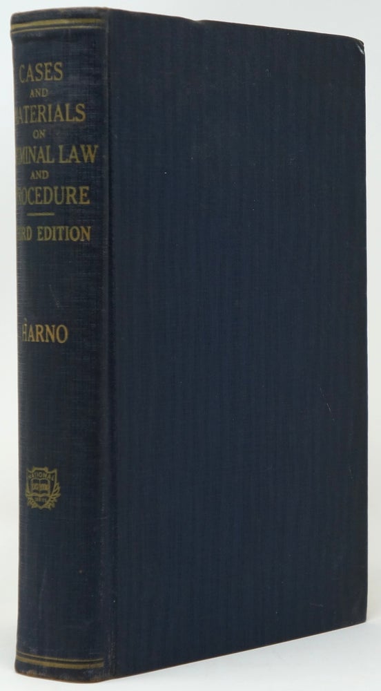 Item #3943 Cases and Materials on Criminal Law and Procedure. Albert J. Harno.