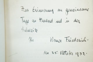 Spiritualismus und Sensualismus in der Englischen Barocklyrik (Wiener Beitrage zur Englischen Philologie, LVII. Band) SIGNED FIRST EDITION
