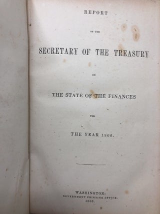 Item #4402 Report of the Secretary of the Treasury on the State of the Finances for the Year 1866