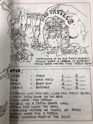 A Visit to the Tattoo Shop "Fun Book" #1: Color the Flash, Dot to dot, Crossword Puzzles, Match Games, Draw Your Own Tattoo