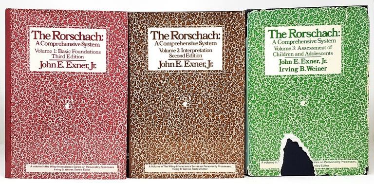 Item #5483 The Rorschach: A Comprehensive System: Volume 1: Basic Foundations (Third Edition); Volume 2: Interpretation (Second Edition); Volume 3: Assessment of Children and Adolescents (Three Volumes). John E. Jr. Exner, Irving B. Weiner.