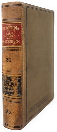 Item #5515 Cyclopedia of Law and Procedure [Volume 20]. William Mack