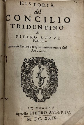 Item #5916 Historia del Concilio Tridentino. Pietro Soave Polano, Paolo Sarpi