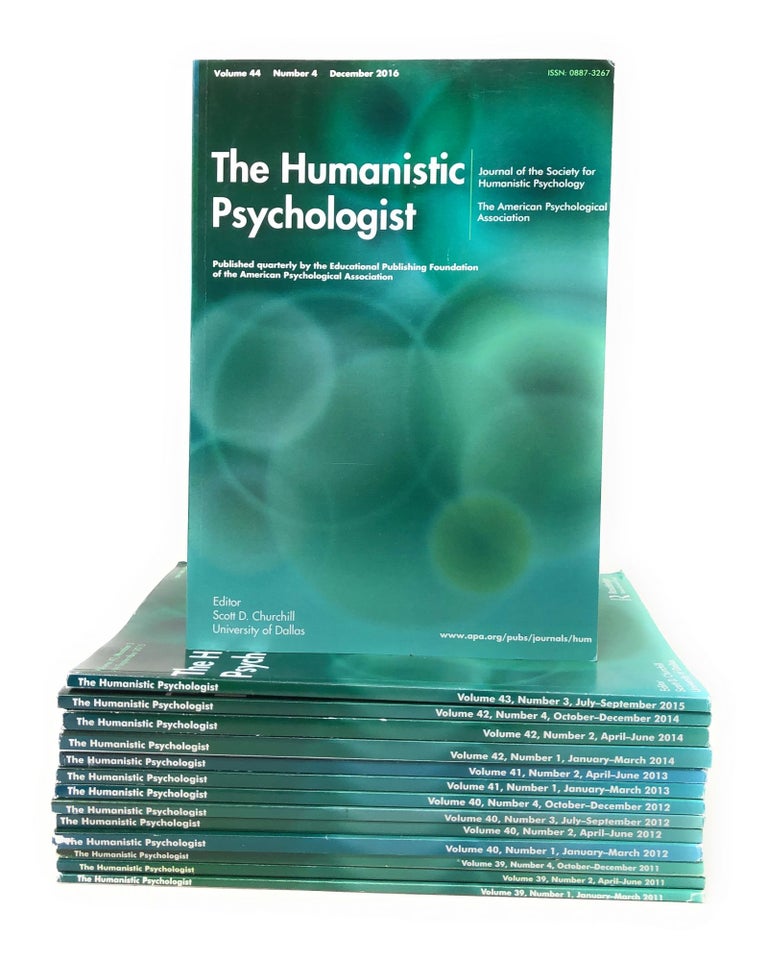 Item #6003 Lot of 14 Volumes of The Humanistic Psychologist Journal 2011 to 2016. Scott D. Churchill.