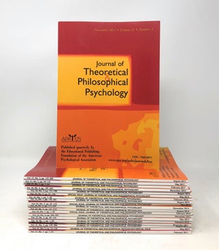 Item #6005 Lot of 20 Issues of Journal of Theoretical and Philosophical Psychology. Thomas Teo,...
