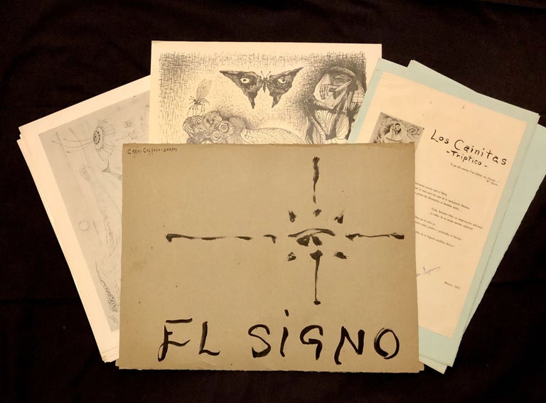Item #6309 Signed Folio of Rare Surrealist Art Prints and Texts, El Signo. Carlos Coffeen Serpas.