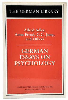 Item #7544 German Essays on Psychology. Wolfgang Schirmacher, Sven Nebelung
