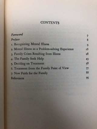 The Family and Mental Illness [SIGNED FIRST EDITION]