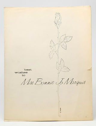 Item #9432 Pamphlet with Headshot of Miss New York State, Bonnie Jo Marquis [1960 Ephemera